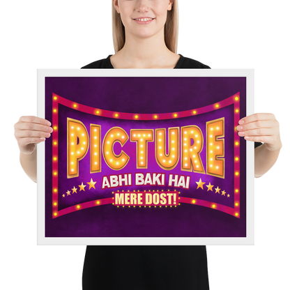 Picture Abhi Baki Hai Bollywood Desi Art Print