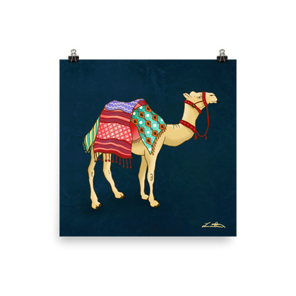 Dubai Camel Painting Middle Eastern Wall Art