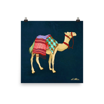 Dubai Camel Painting Middle Eastern Wall Art