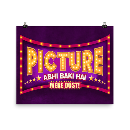 Picture Abhi Baki Hai Bollywood Desi Art Print