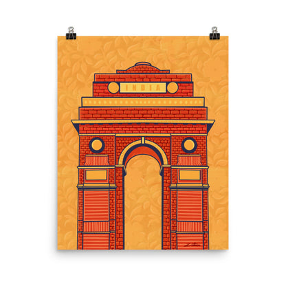 India Gate Desi Art Print