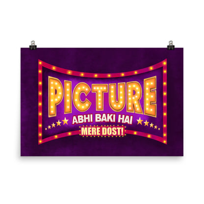 Picture Abhi Baki Hai Bollywood Desi Art Print