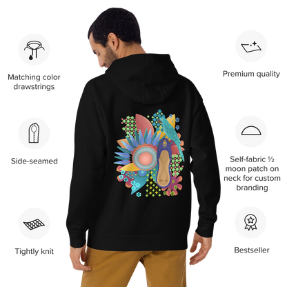 Khusa Pakistani Art Desi Hoodie (on back)